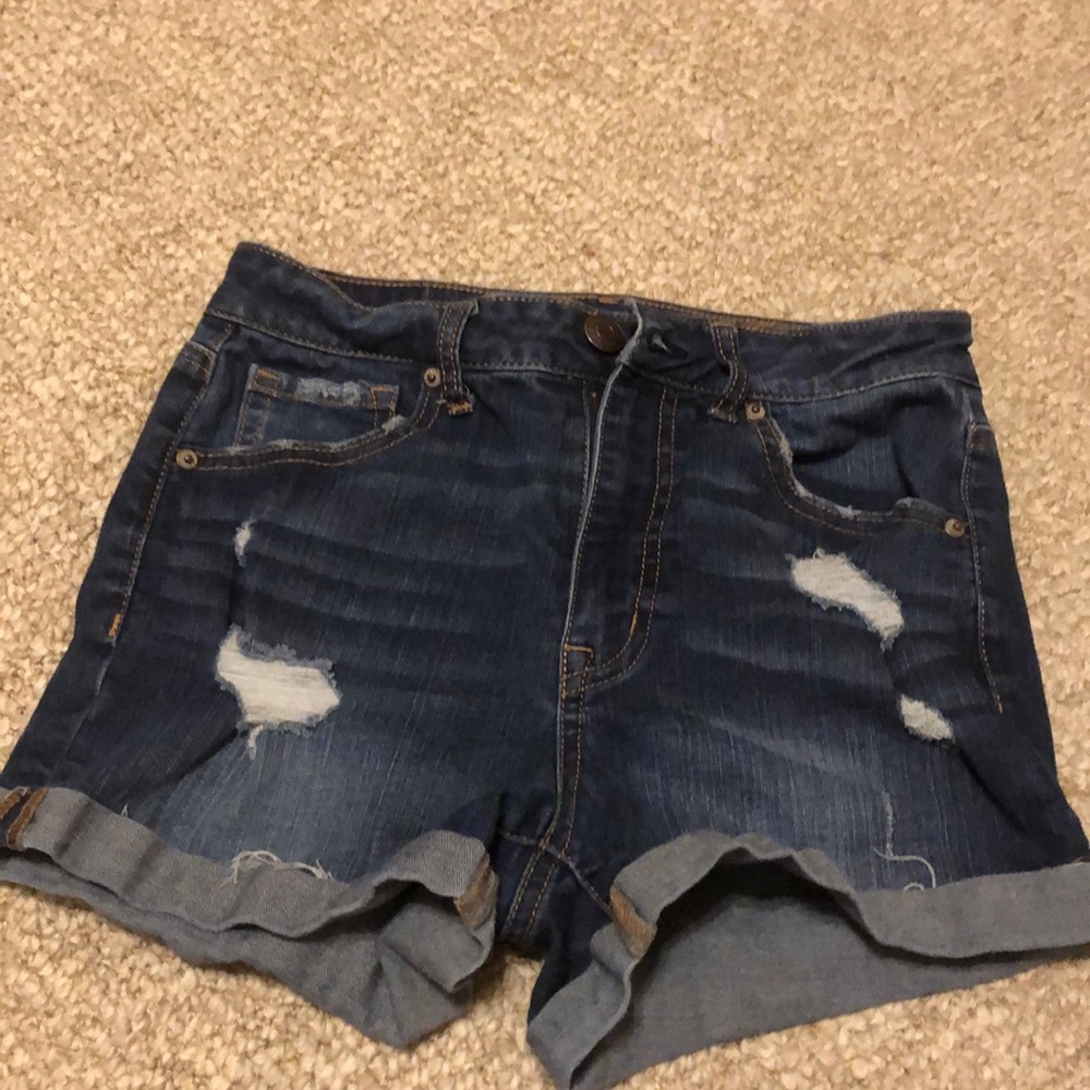 Super high rise midi shorts